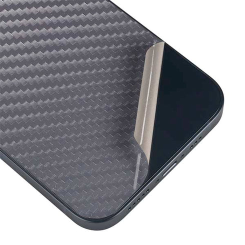 Silver Carbon Fiber Specialty Texture Material iPhone 13 Skin